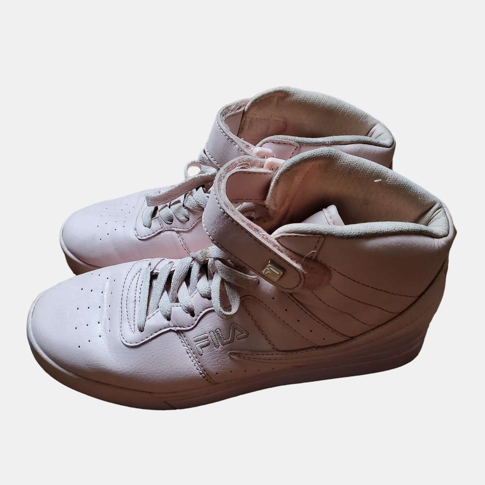 FILA 5CM00331-650 Light Pink High Top Vulc Tennis‎ Shoe Girl's Youth Size 9